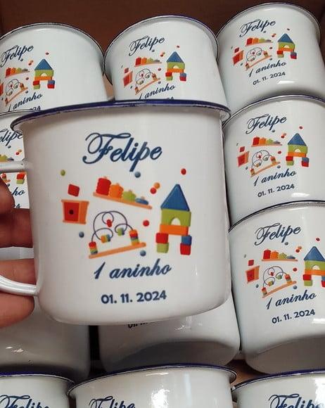 Canecas Esmaltadas Personalizadas 300ml