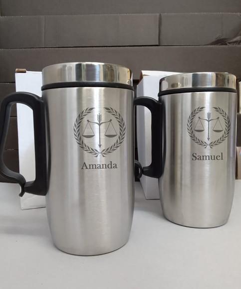Canecas Inox Parede Dupla Personalizadas