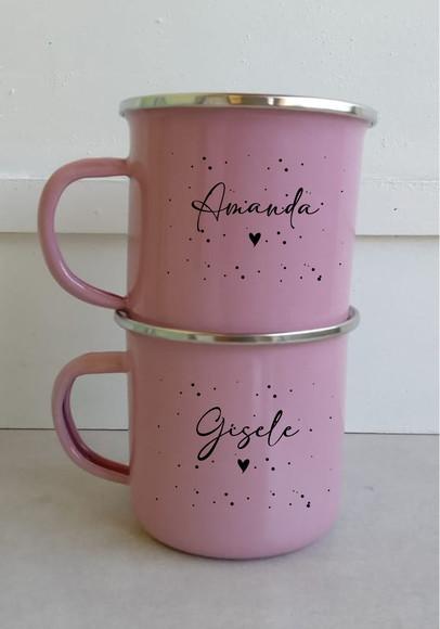 Canecas Inox com Borda Metalizada Personalizadas