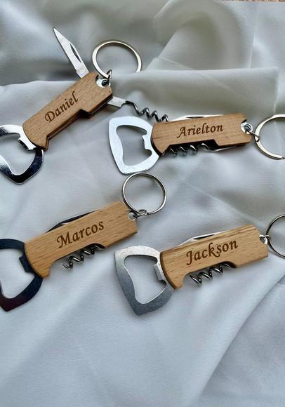 Chaveiro Mutlfunções Personalizado Padrinhos Casamento