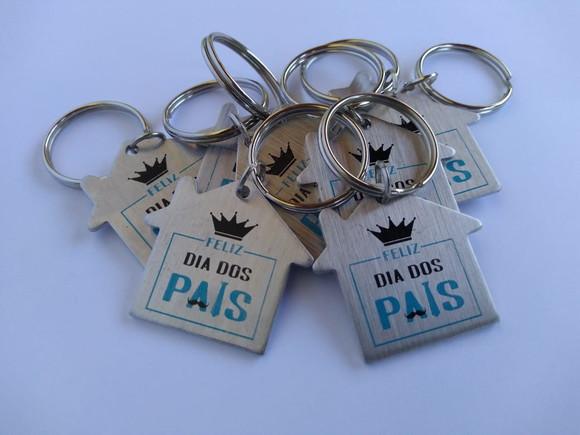 Chaveiro Metal Formato Casa Personalizado