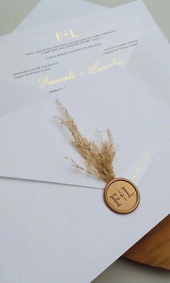 Convite de Casamento Clássico Fl