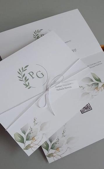 Convite de Casamento Verde Oliva - Pg