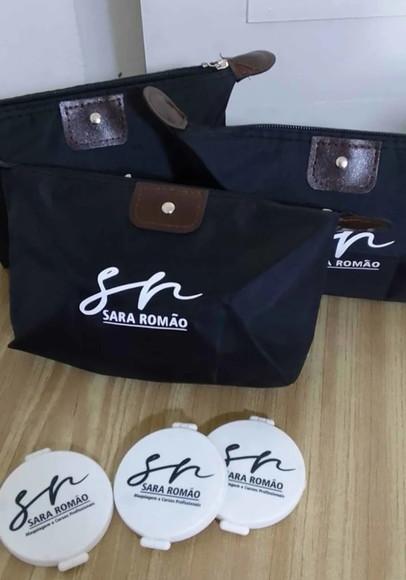 Kit 30 Necessaires e 30 Espelhinhos - Brindes Personalizados