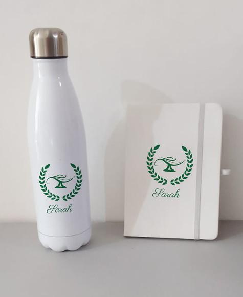 Kit Garrafa e Molesquine Personalizado