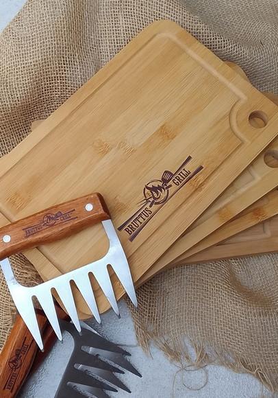 Kit Churrasco Personalizado - Tábua de Carne e Garra