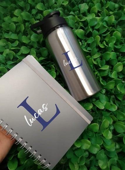 Kit Personalizado - Garrafa e Agenda