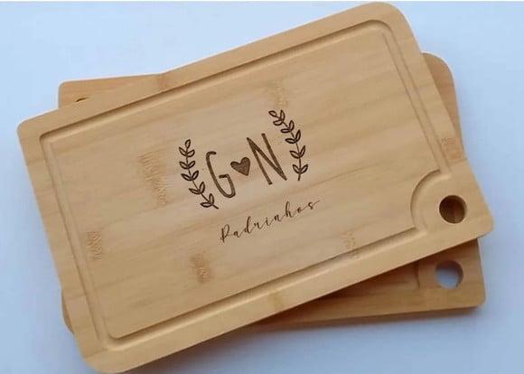 Tábua de Carne Personalizada Padrinhos Casamento