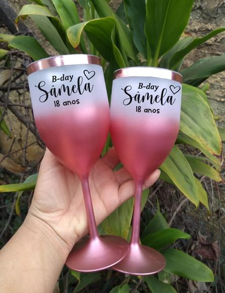 Taça Rosê Gold Personalizada 30 Anos