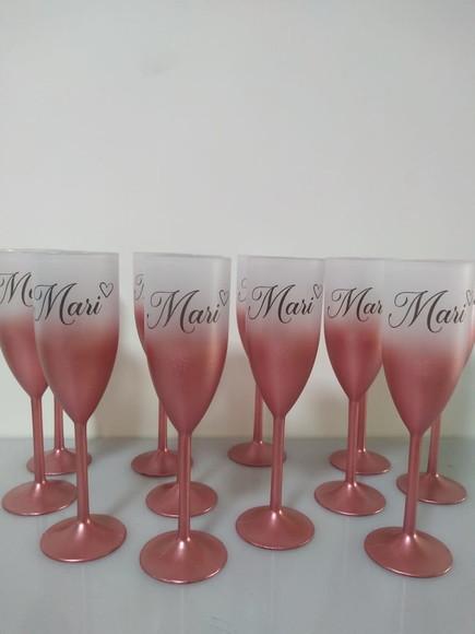 Taças Rosê Gold Personalizadas