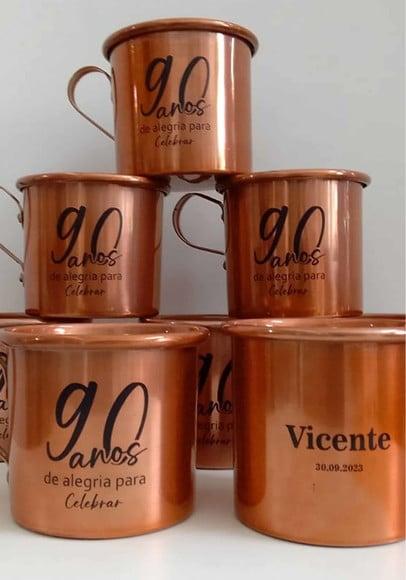 Canecas Moscow de Alumínio Personalizadas 90 Anos