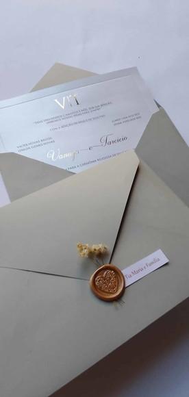 Convite Casamento Clássico Vt