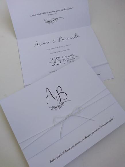 Convite Casamento Simples Ab