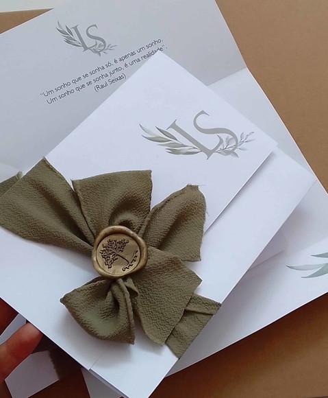 Convite Casamento Verde e Branco Ls