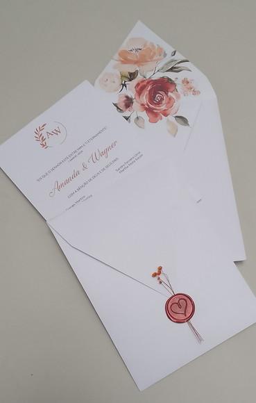 Convite de Casamento Aw