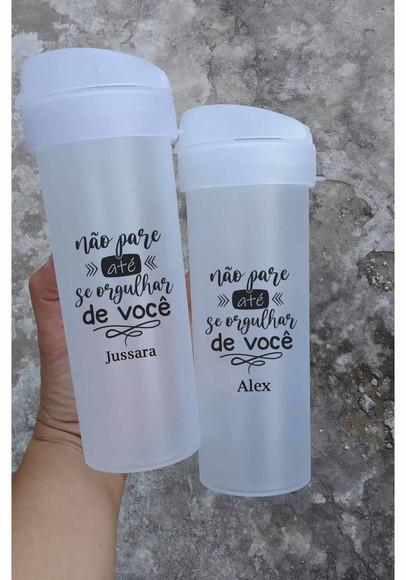 Garrafas Acqua Bio Personalizadas Degradê Branco