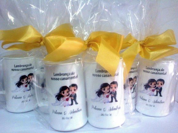 Kit 10 Pares Canecas Personalizadas Padrinhos Casamento