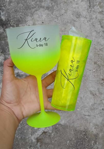 Kit 30 Long Drink e 10 Taças Gin Personalizadas
