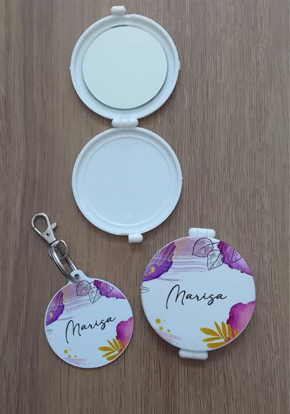 Kit Chaveiro e Espelhinho Personalizado