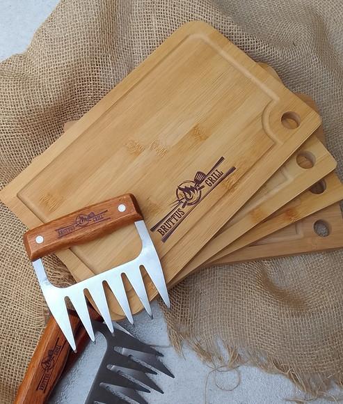 Kit Churrasco Personalizado - Tábua de Carne e Garra