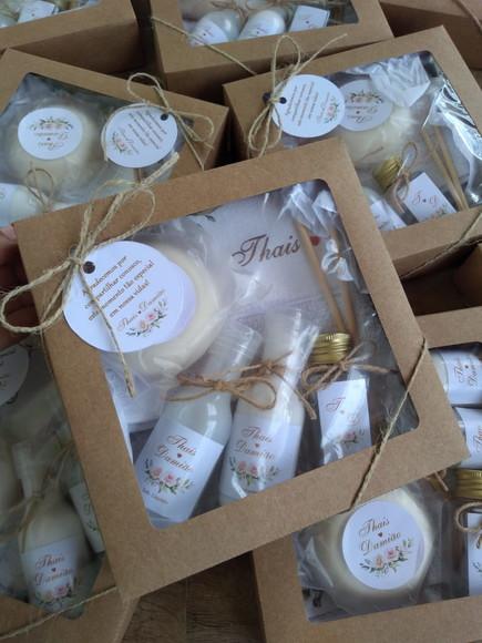 Lembrancinha Padrinhos Casamento - Kit Banho Personalizado