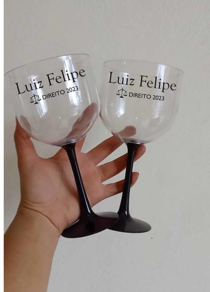 Taça de Gin Bicolor Personalizada Formatura Direito