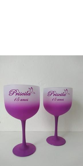 Taças Degradê Roxo Personalizadas