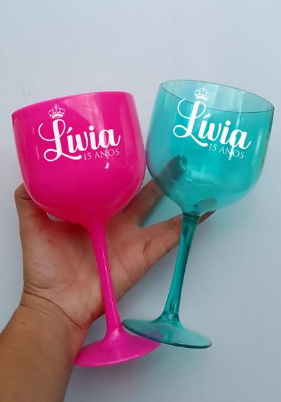 Taças Gin 15 Anos Azul e Pink