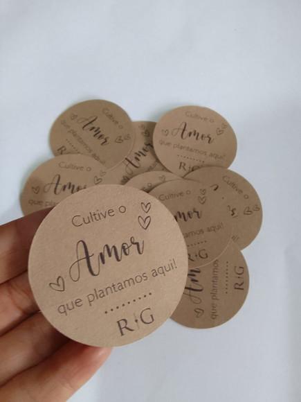 Tag Rústica Personalizadas P\ Mini Suculentas