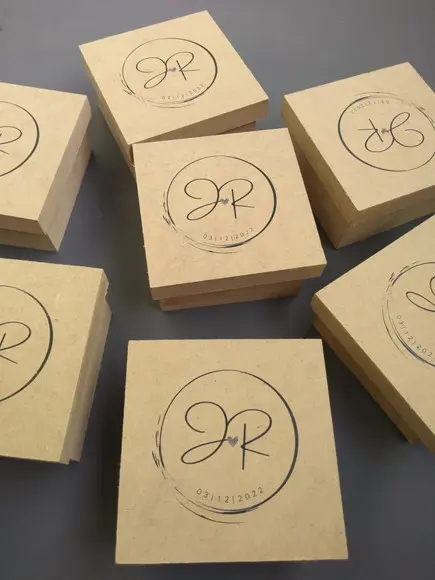 20 Caixinhas de mdf Personalizadas Padrinhos Casamento