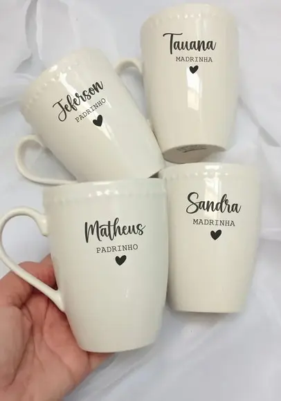 Caneca de Porcelana Personalizada Cônica