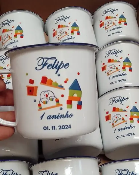 Canecas Esmaltadas Personalizadas 300ml