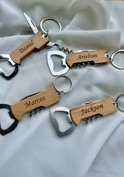 Chaveiro Mutlfunções Personalizado Padrinhos Casamento