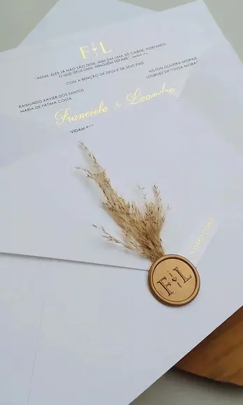 Convite de Casamento Clássico Fl