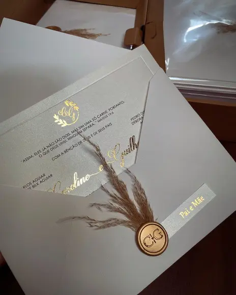 Convite Clássico Casamento Cg