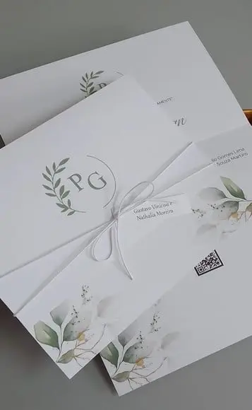Convite de Casamento Verde Oliva - Pg