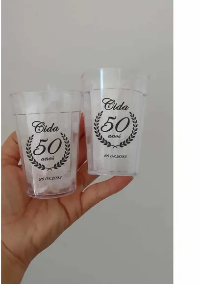 Copos Brasileirinho Personalizados 50 Anos
