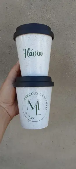 Copos Fibra de Arroz Personalizados