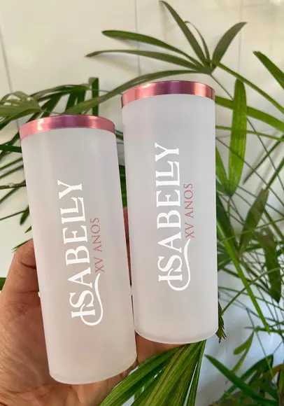 Copos Personalizados 15 Anos Rosê