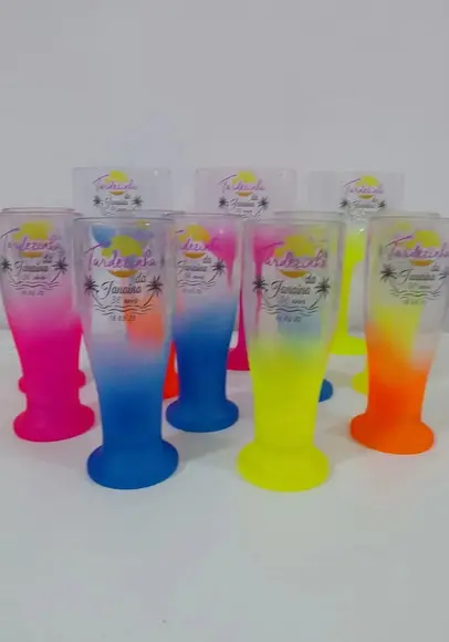 Copos Tulipa Acrílicos de Chopp Personalizados Tardezinha