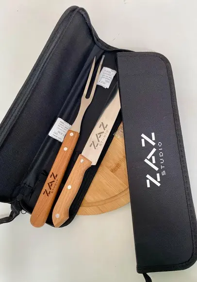 Kit Faca e Garfo com Estojo Personalizado