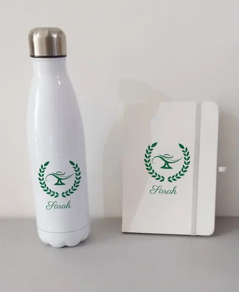 Kit Garrafa e Molesquine Personalizado