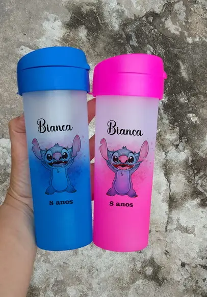 Lembrancinhas Stitch - Garrafas Degradê