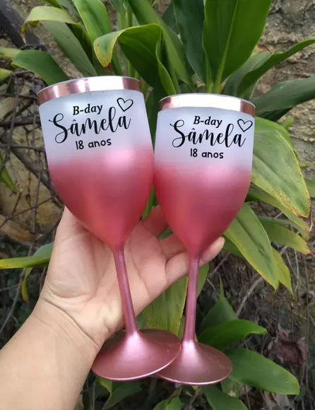 Taça Rosê Gold Personalizada 30 Anos