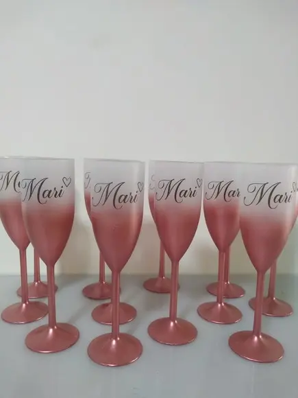 Taças Rosê Gold Personalizadas