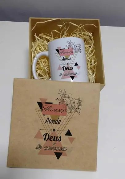 Caixa com Caneca Presente Personalizado