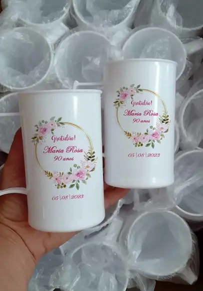 Canecas Acrílicas Personalizadas 90 Anos