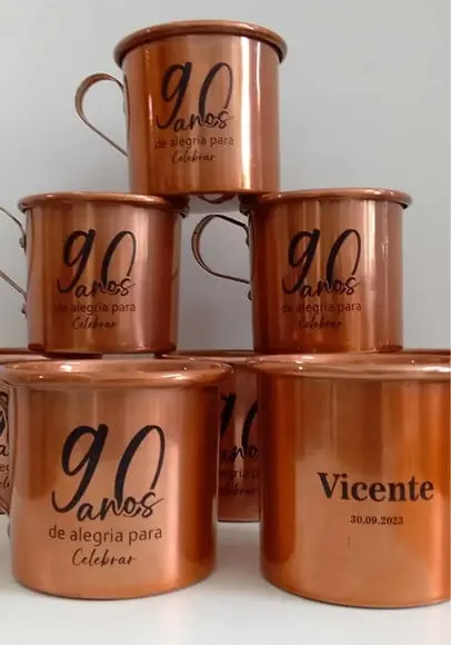 Canecas Moscow de Alumínio Personalizadas 90 Anos