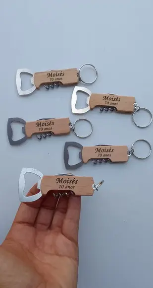 Chaveiros Abridor Multifunções Personalizados 70 Anos