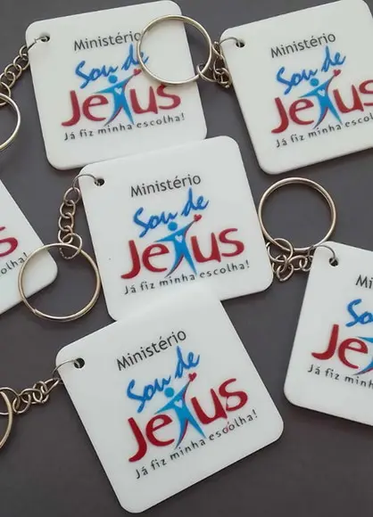 Chaveiros Acrílicos Personalizados Quadrados